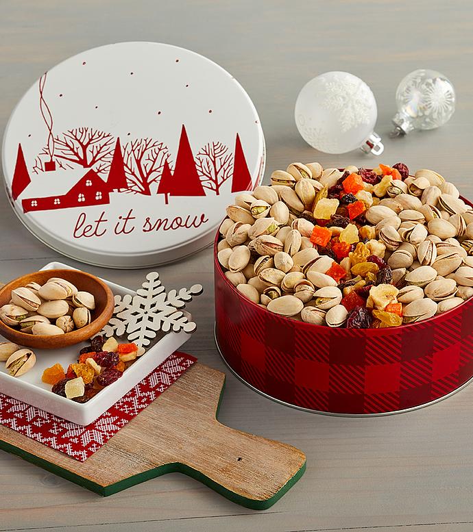 Holiday Dried Fruit and Nut Medley Tin